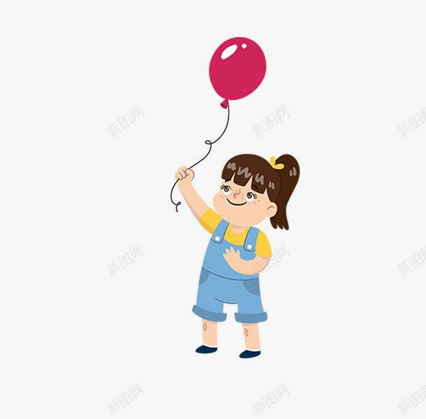 童年气球女孩玩耍儿童png免抠素材_88icon https://88icon.com 儿童 女孩 气球 童年