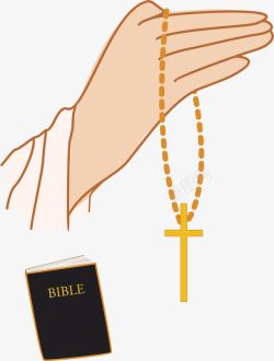 基督教的祈祷圣经十字架高清图片