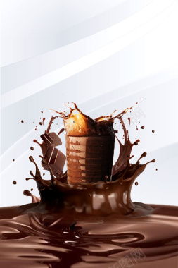巧克力美味促销海报设计背景