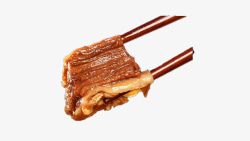 筷子把肉夹起来素材