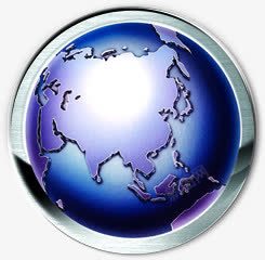 圆形蓝色地球素材