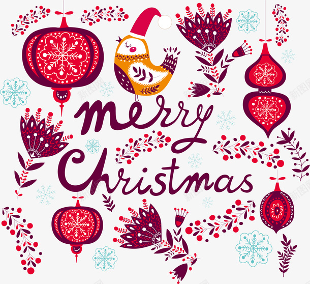 圣诞节装饰矢量图eps免抠素材_88icon https://88icon.com 卡通 圣诞节 小清新 插画 装饰 矢量图