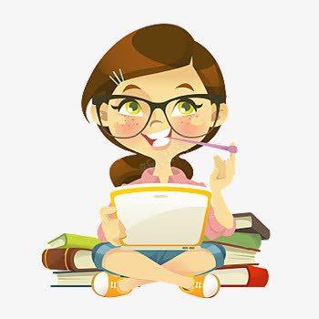 卡通小女孩png免抠素材_88icon https://88icon.com 卡通 学习 小女孩 读书