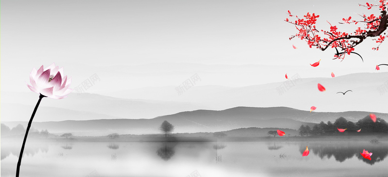 盛夏中国风荷花水墨梅花背景jpg设计背景_88icon https://88icon.com 盛夏 夏天 处暑 炎热夏天 夏季 小清新 夏天海报 素材 广告 设计 水墨 荷花 荷叶 中国风