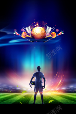 世界杯胜利在望足球赛海报海报背景