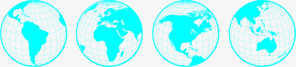 科幻蓝色地球图标图标