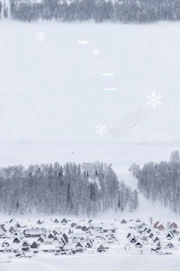 黑龙江雪乡冬景旅游背景