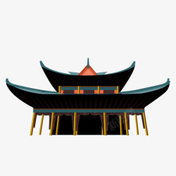 古代阁楼楼台建筑中国风素材