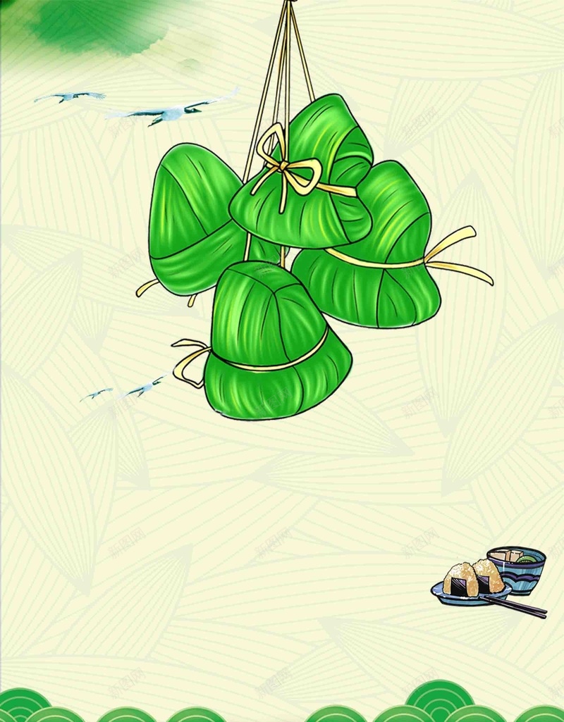手绘端午节绿色粽子促销海报背景模板psd设计背景_88icon https://88icon.com 绿色粽子 背景模板 促销 手绘 海报 端午节 传统节日 活动 宣传