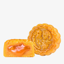 中秋节流心奶黄月饼素材
