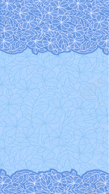 树叶底纹蓝色H5背景素材背景