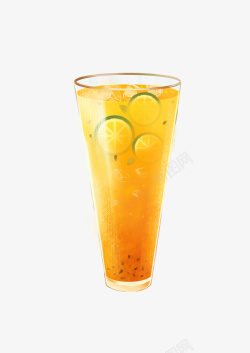 夏季冰镇橙汁饮品素材