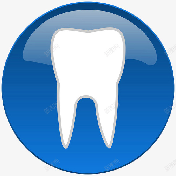 蓝色圆形齿科标志png免抠素材_88icon https://88icon.com 卡通 标志 牙医 牙科 牙齿 蛀牙 齿科 齿科标志