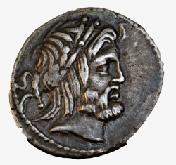 古罗马Procilius头像硬币实物素材