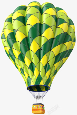 绿色氢气球热气球旅游氢气球绿色渐变高清图片