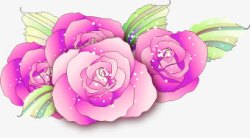 粉色手绘花朵植物节日装饰活动素材