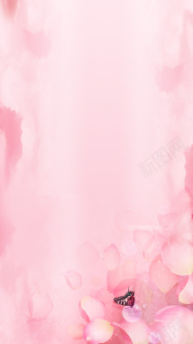 粉色新品上市花朵源文件H5背景背景