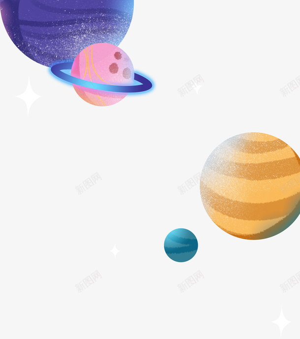 星球手绘蓝色橘色png免抠素材_88icon https://88icon.com 手绘 星球 橘色 蓝色