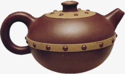棕色古典茶壶铆钉素材