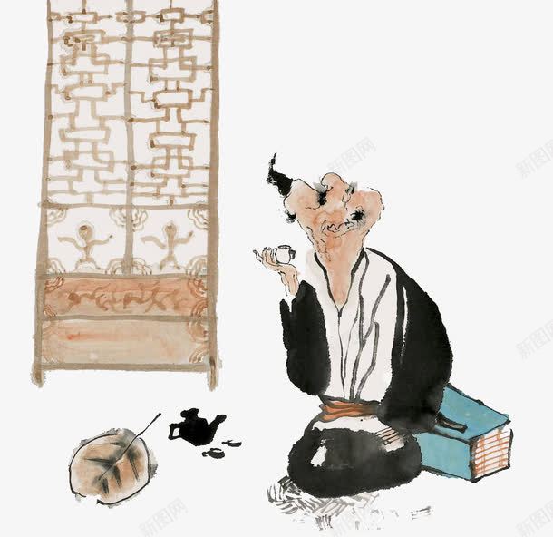 水墨人物png免抠素材_88icon https://88icon.com 中国元素 传统装饰设计 古代人物 水墨人物 水墨古人