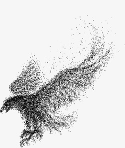 粒子特效线条科技粒子飞鹰动态AI矢量图高清图片