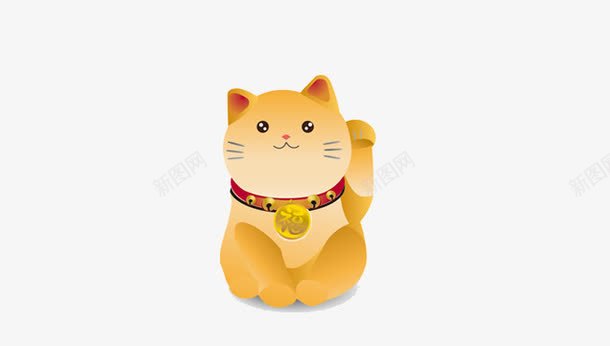 招财猫png免抠素材_88icon https://88icon.com 可爱 招财猫 猫 黄色