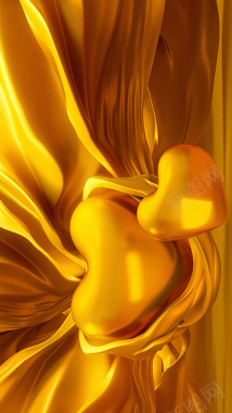 金色质感H5背景背景