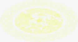 中式大气黄色花纹素材
