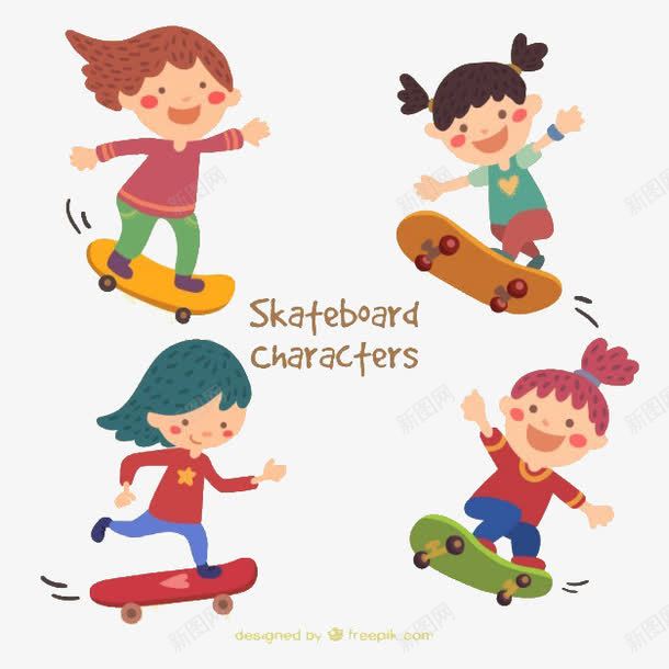 滑板女孩插画png免抠素材_88icon https://88icon.com 女孩 手绘女孩 滑板 滑板女孩