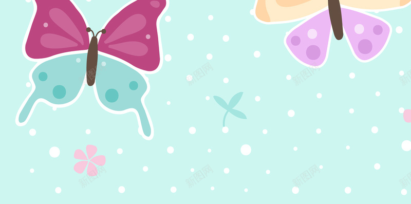 童装H5背景jpg设计背景_88icon https://88icon.com H5 H5背景 h5 几何 彩色 扁平 渐变 蝴蝶
