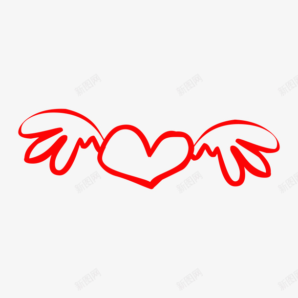 爱心天使翅膀爱心矢量图ai免抠素材_88icon https://88icon.com 七夕情侣元素 天使与魔鬼 爱心 爱心天使 矢量图 翅膀