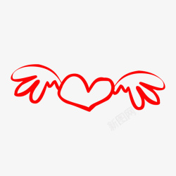 天使抱着爱心爱心天使翅膀爱心矢量图高清图片