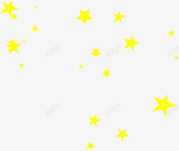 黄色手绘星星png免抠素材_88icon https://88icon.com 幼儿 星星 黄色