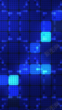 科技蓝色格子H5背景背景