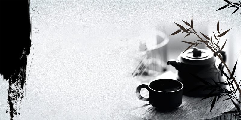 黑白茶具怀旧海报背景模板psd设计背景_88icon https://88icon.com 黑白 茶具 怀旧 海报背景模板 竹子 海报模板 古典 茶