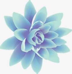 植物花朵卡通蓝色效果素材