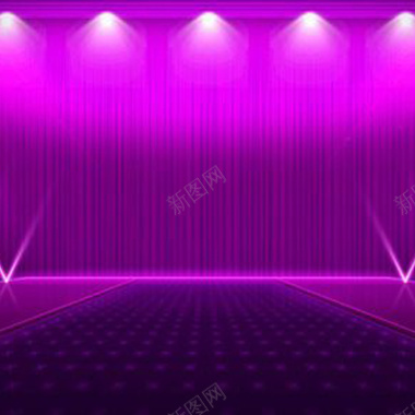 紫色灯光舞台背景图背景