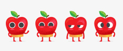 红色苹果表情素材