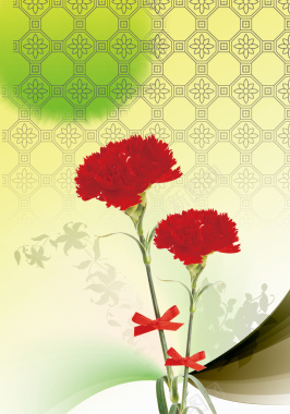 红色花朵背景素材背景