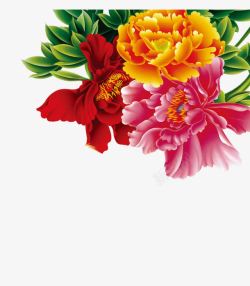 节日海报手绘摄影花朵素材