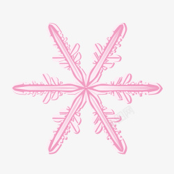 粉色花纹漂亮雪花图素材
