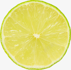 水彩柠檬饮料切开的青柠檬片高清图片