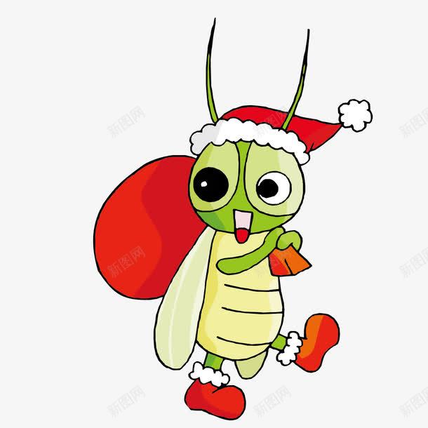 穿着圣诞衣服的虫子png免抠素材_88icon https://88icon.com 动物 卡通 圣诞衣服 绿色