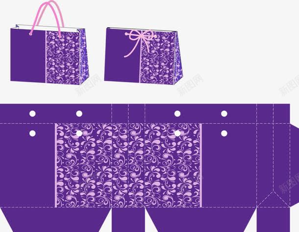 礼物包装png免抠素材_88icon https://88icon.com 拆分示意图 礼物盒 紫色 设计
