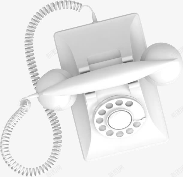 白色电话png免抠素材_88icon https://88icon.com 电话机 白色 白色电话 老式电话机