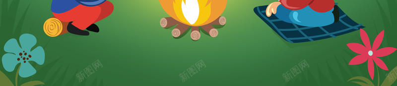 卡通儿童暑假夏令营旅游海报psd设计背景_88icon https://88icon.com 丛林 丛林大冒险 卡通海报 夏令营 夏季 户外拓展 招生 探险 树 篝火