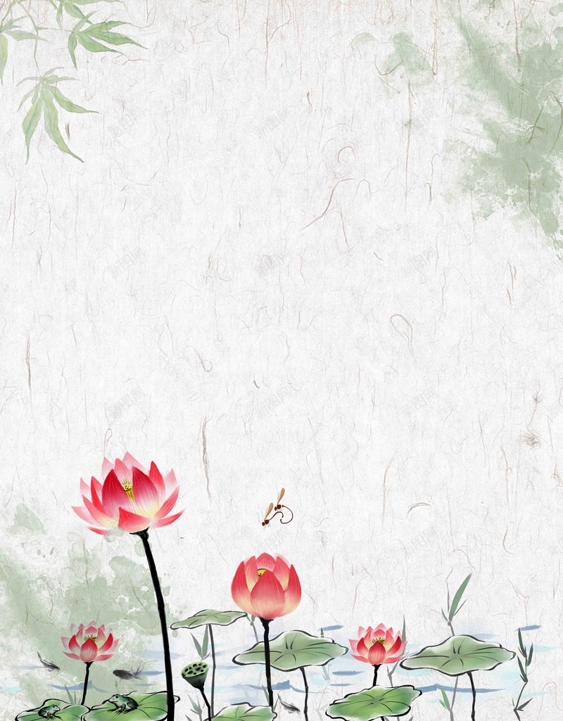 清新淡雅荷花小暑节气海报背景模板psd设计背景_88icon https://88icon.com 24节气 宣传 小暑节气 手绘 海报 淡雅 清新 背景模板 荷花
