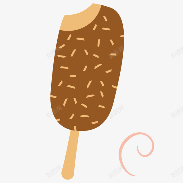棕色夏天雪糕美味psd免抠素材_88icon https://88icon.com 美食 奶油 吃 清凉