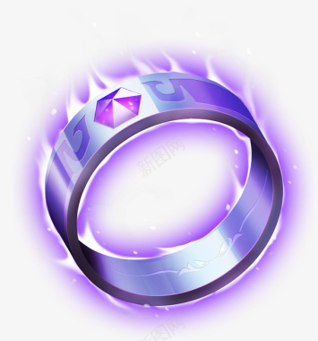 紫色流星光效戒指魔法特效光效图标