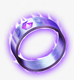紫色宝石戒指戒指魔法特效光效高清图片